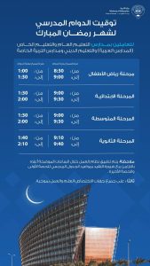 توقيت دوام العاملين في المدارس