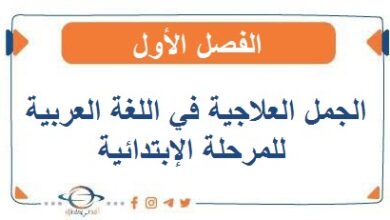 الجمل العلاجية في اللغة العربية للمرحلة الإبتدائية الفصل الأول