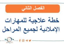 خطة علاجية للمهارات الإملائية لجميع المراحل